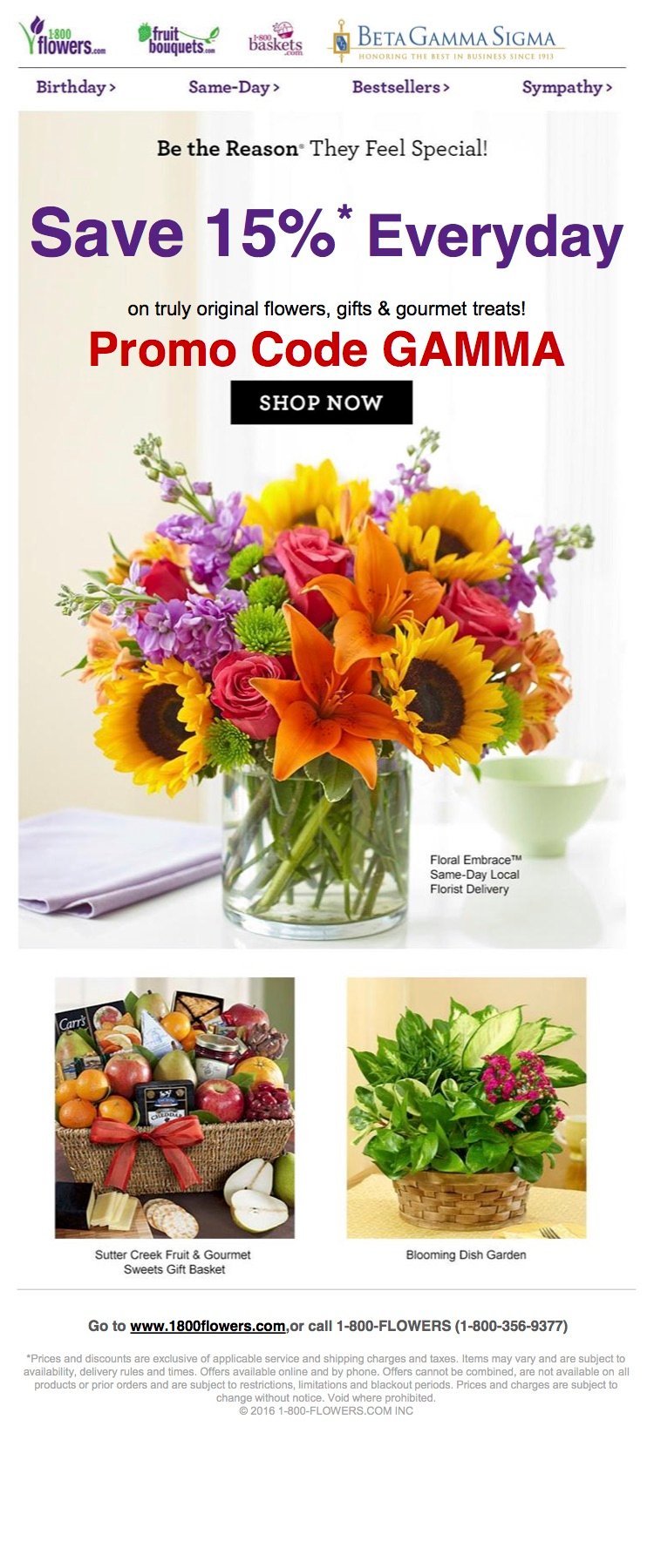 1800 flowers - beta gamma sigma